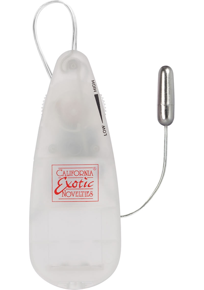 Pocket Exotics Warming Whisper Bullet with Wired Remote Control - Silver