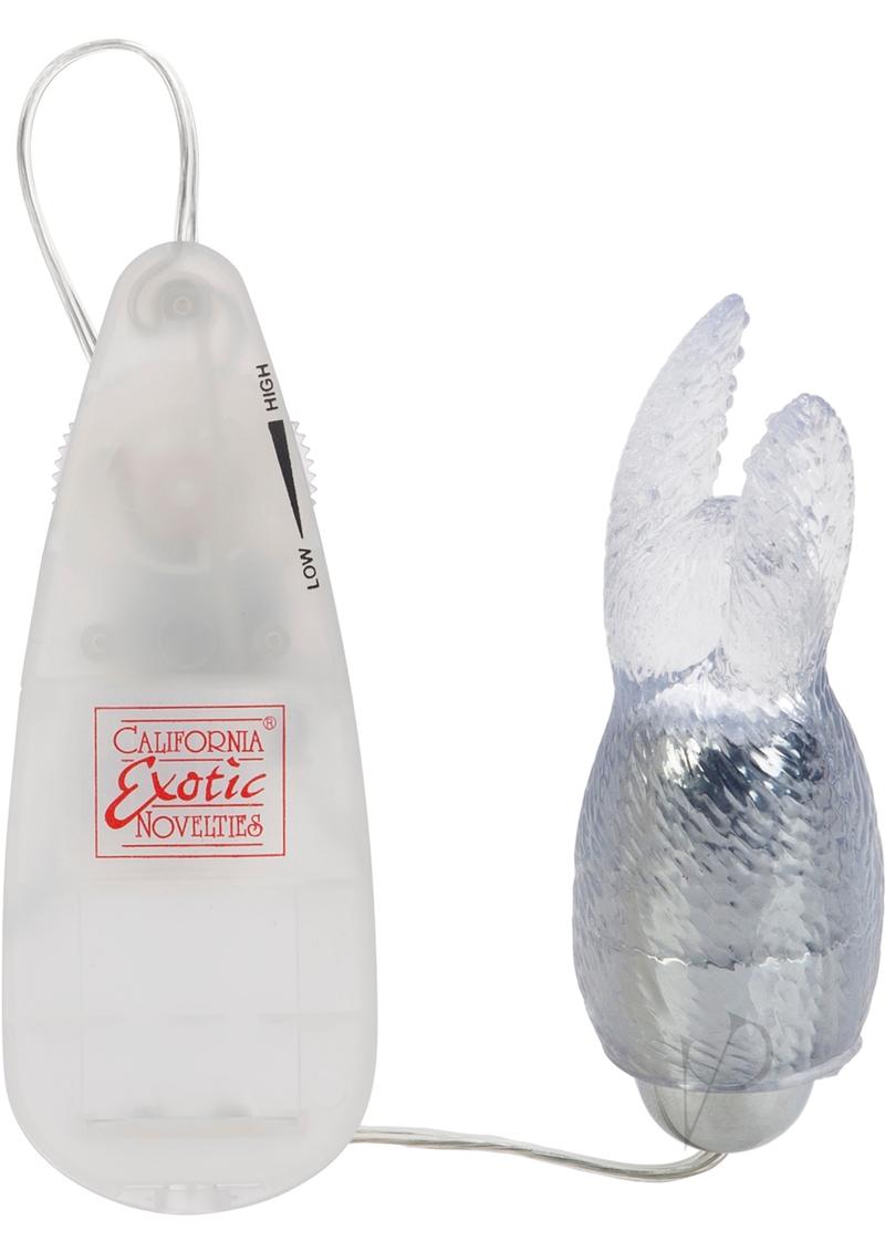 Pocket Exotics Snow Bunny Bullet with Wired Remote Control - Clear