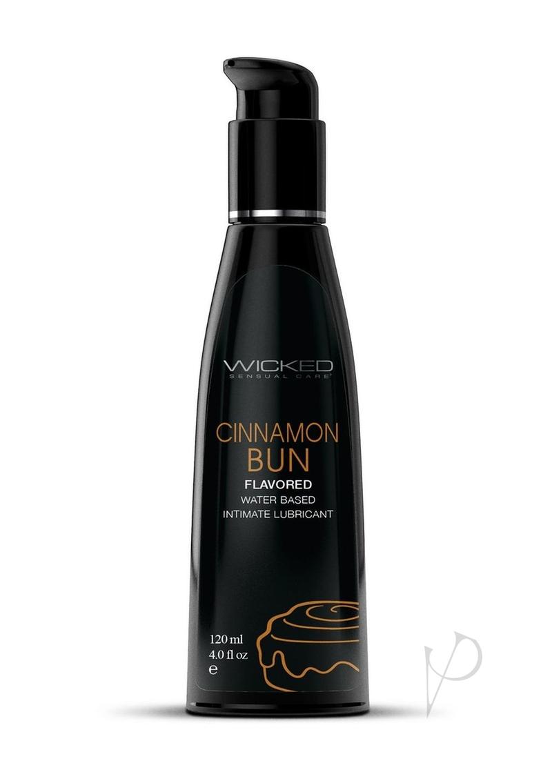 Wicked Aqua Water Based Flavored Lubricant Cinnamon Bun 4oz