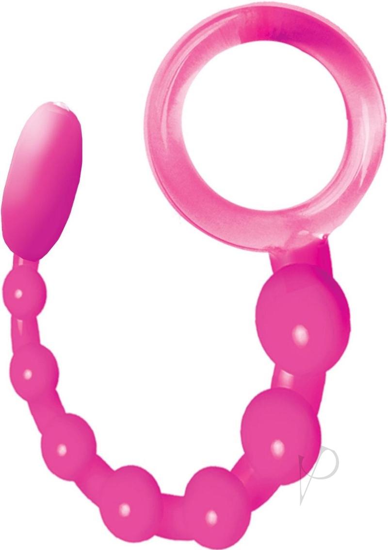 Wet Dreams Sex Snake Silicone Vibrating Anal Beads - Pink Passion