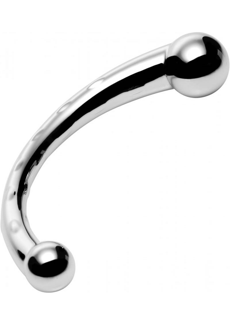 Master Series The Curvy Steel Dual Ended Dildo - Stainless Steel