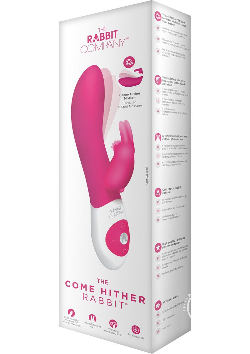 The Rabbit Company The Come Hither Rabbit Rechargeable Silicone G-Spot Vibrator - Pink