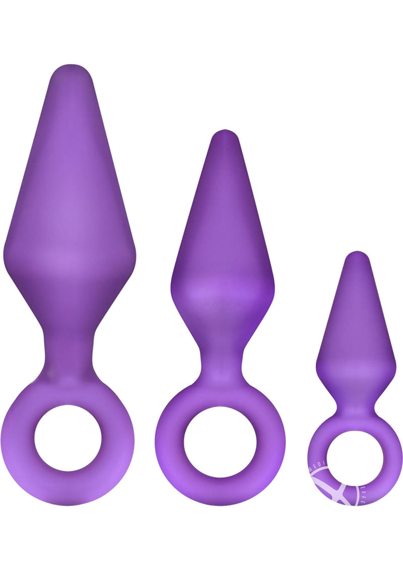 Luxe Candy Rimmer Anal Kit Silicone (3 piece kit) - Purple