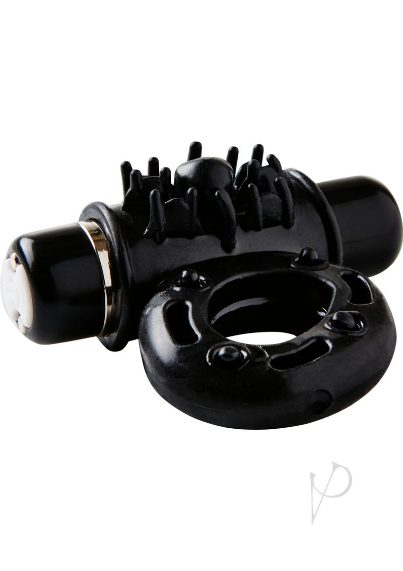 Nu Sensuelle Bullet Ring Rechargeable Vibrating Cock Ring - Black