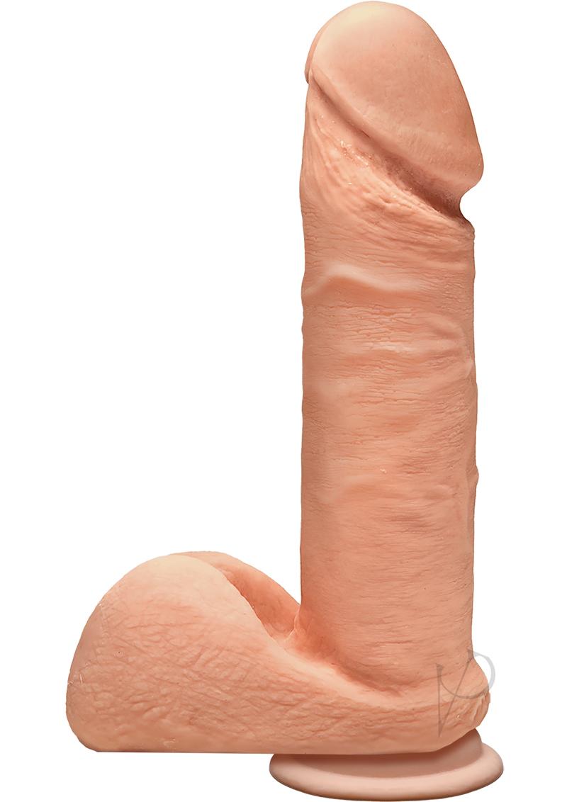 The D Perfect D Ultraskyn Dildo with Balls 7in - Vanilla
