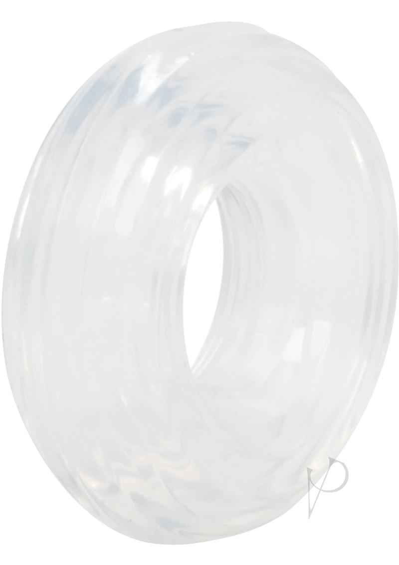 Premium Silicone Cock Ring - Medium - Clear