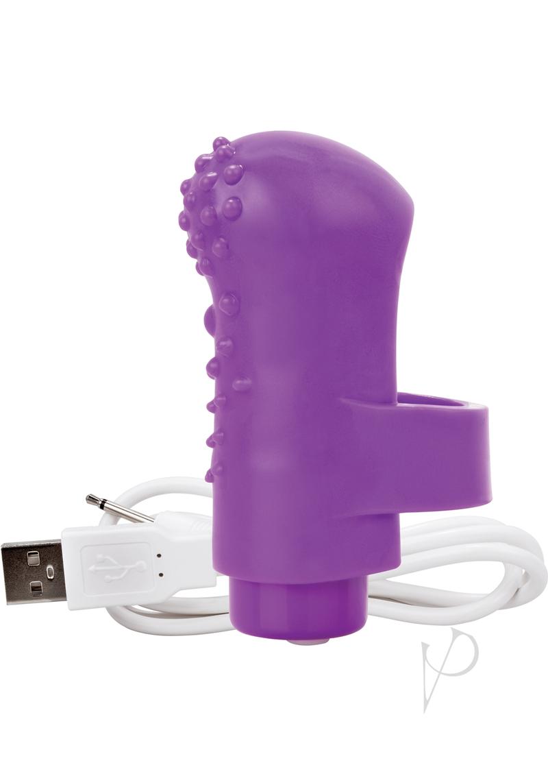 Charged Fing O Rechargeable Finger Vibrator - Purple
