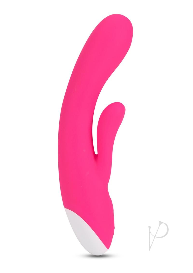Hop Lola Bunny Rechargeable Silicone Rabbit Vibrator - Hot Pink