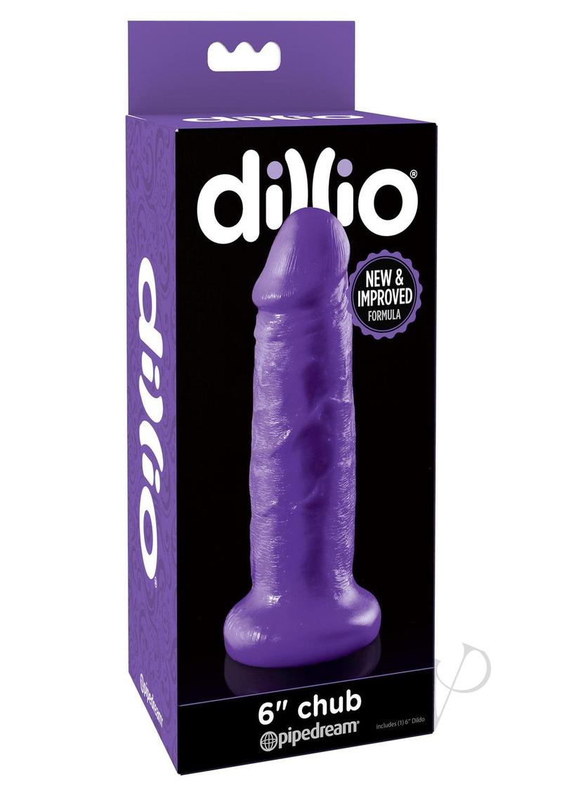 Dillio Chub Dildo 6in - Purple