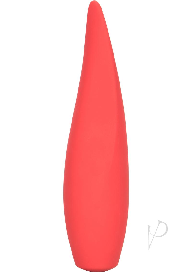 Red Hot Ember USB Rechargeable Silicone Mini Vibrator - Red