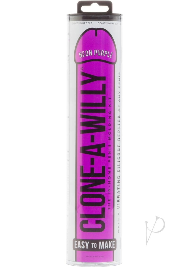 Clone-A-Willy Silicone Dildo Molding Kit with Vibrator - Neon Purple