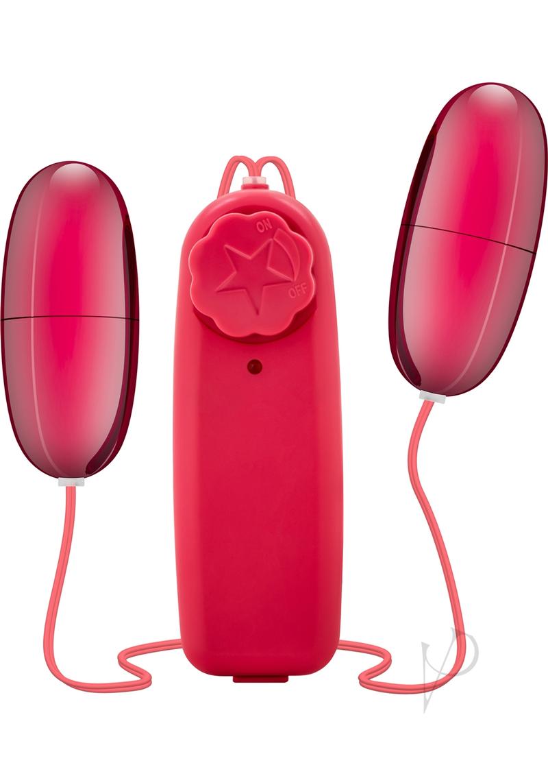B Yours Double Pop Eggs with Wired Remote Control - Cerise
