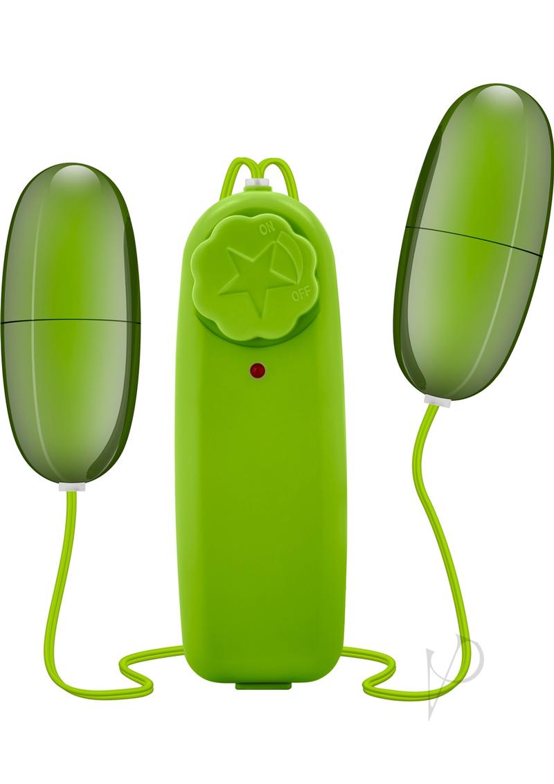 B Yours Double Pop Eggs with Wired Remote Control - Lime