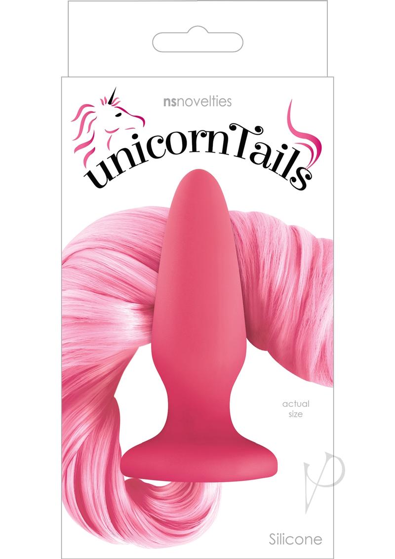 Unicorn Tails Silicone Anal Plug - Pastel Pink