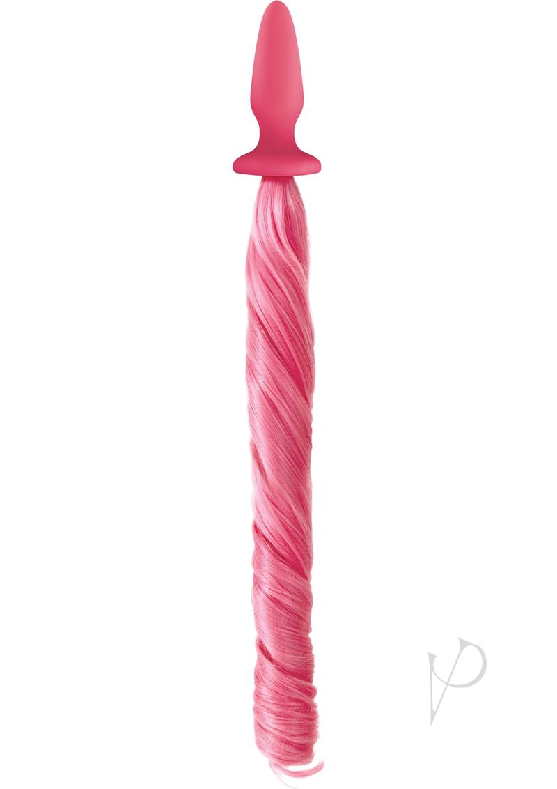 Unicorn Tails Silicone Anal Plug - Pastel Pink