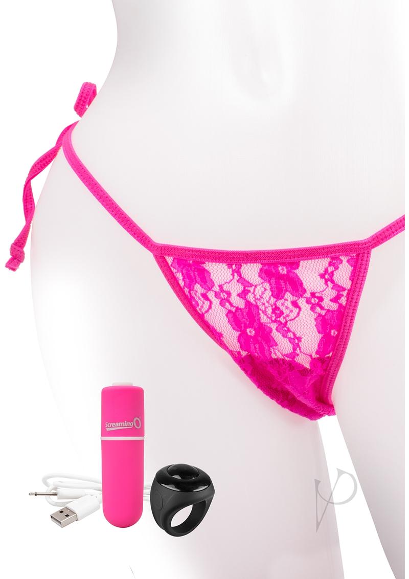 My Secret Rechargeable Panty Vibe Set with Remote Control Ring - Pink