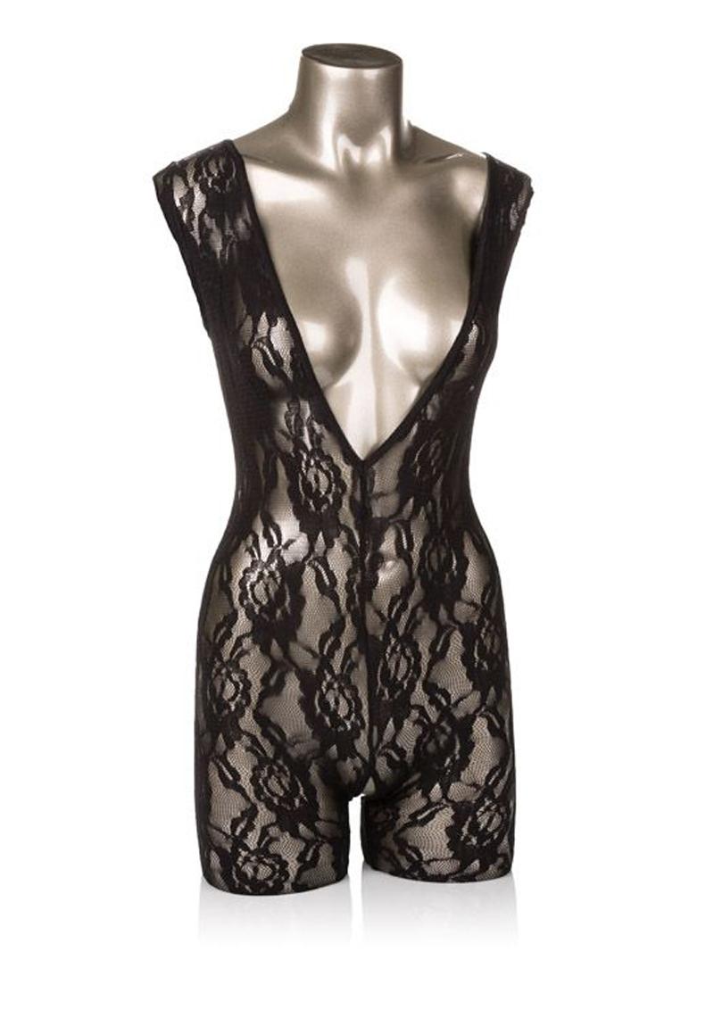 Scandal Lace Body Suit O/S - Black