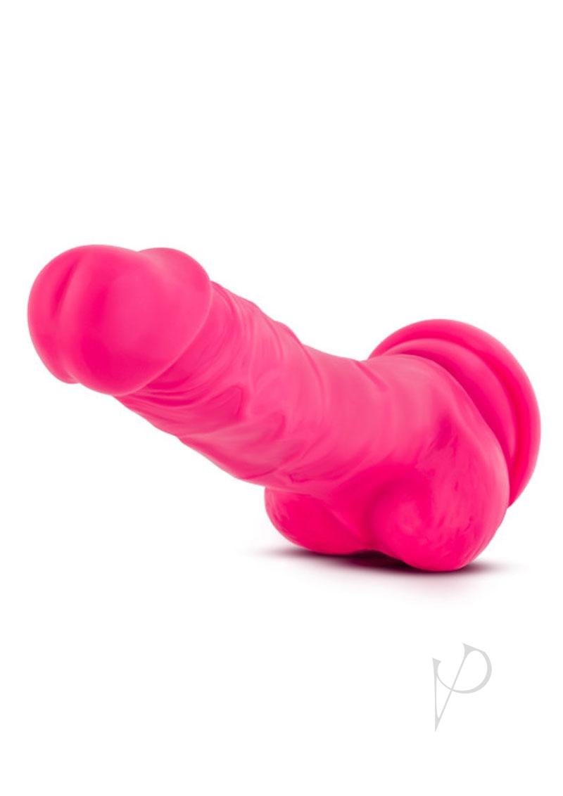 Ruse Hypnotize Silicone Dildo with Balls 7.5in - Hot Pink