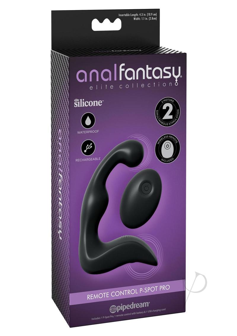 Anal Fantasy Elite Silicone Rechargeable Remote Control P Spot Pro Waterproof Black