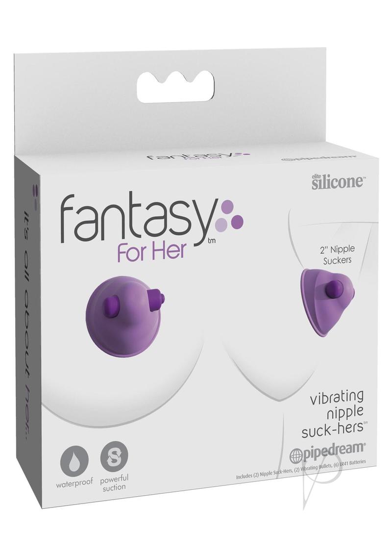 Fantasy For Her Silicone Vibrating Nipple Suck Hers Waterproof 2in - Purple