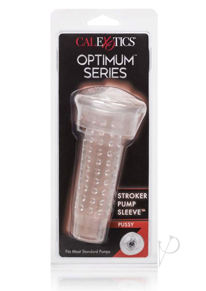 Optimum Series Stroker Pump Sleeve Masturbator - Pussy - Clear