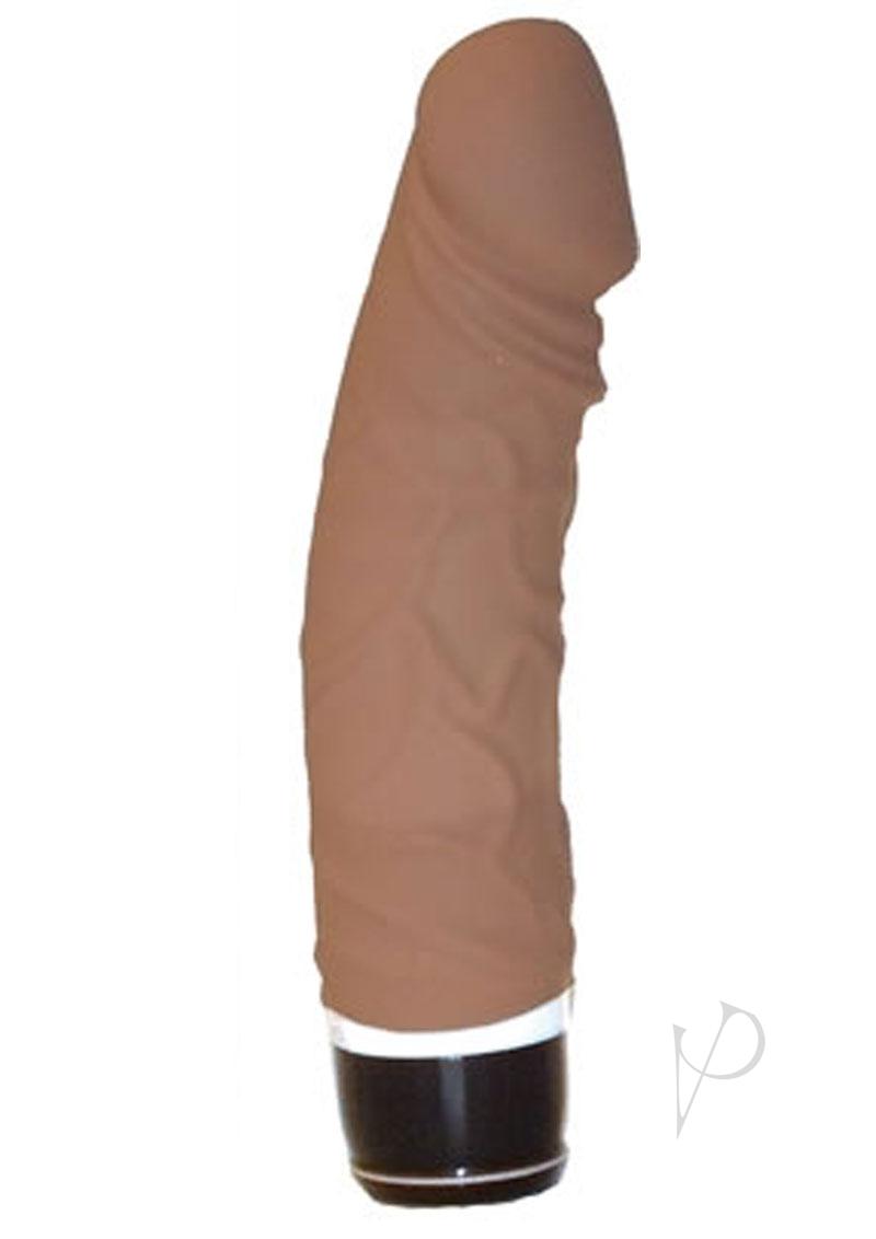 Ultra Classics Big Boss Silicone Vibrating Dildo - Chocolate