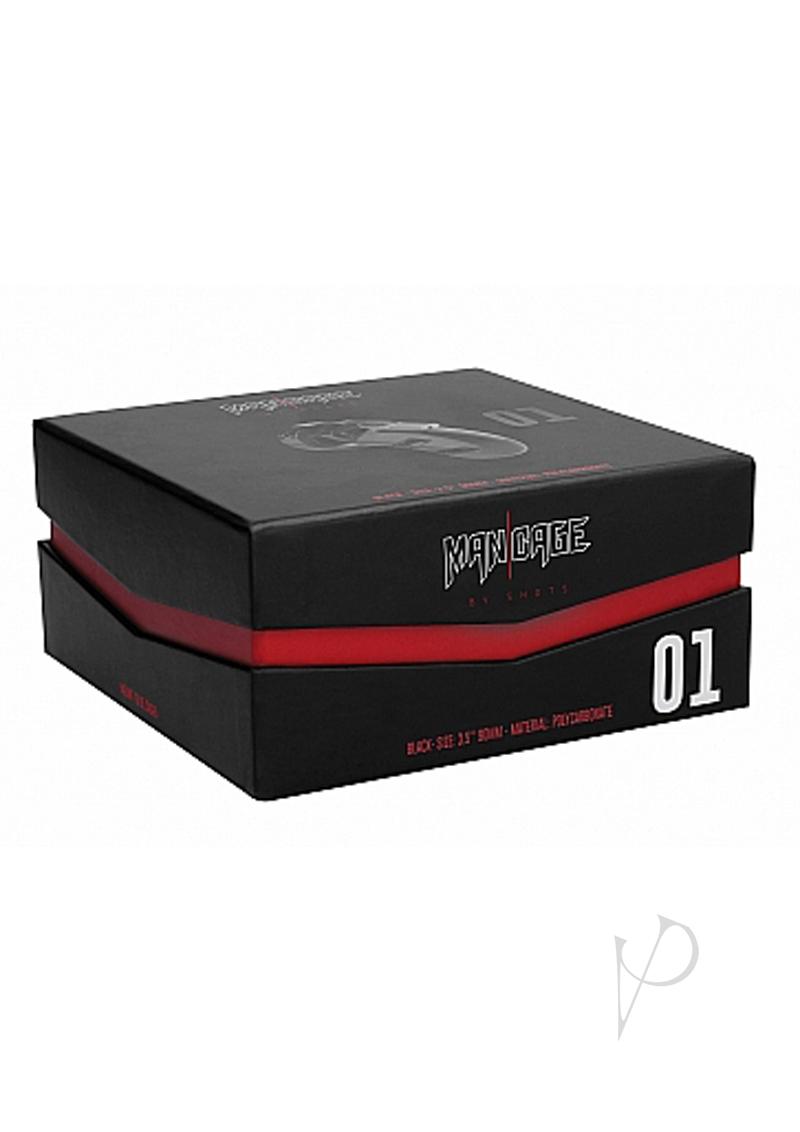 Man Cage Model 01 Male Chastity With Lock 3.5in - Black