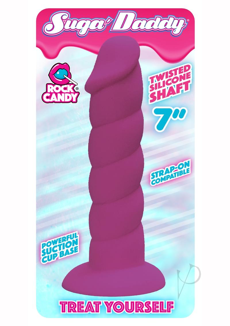Suga' Daddy Silicone Dildo 7in - Purple