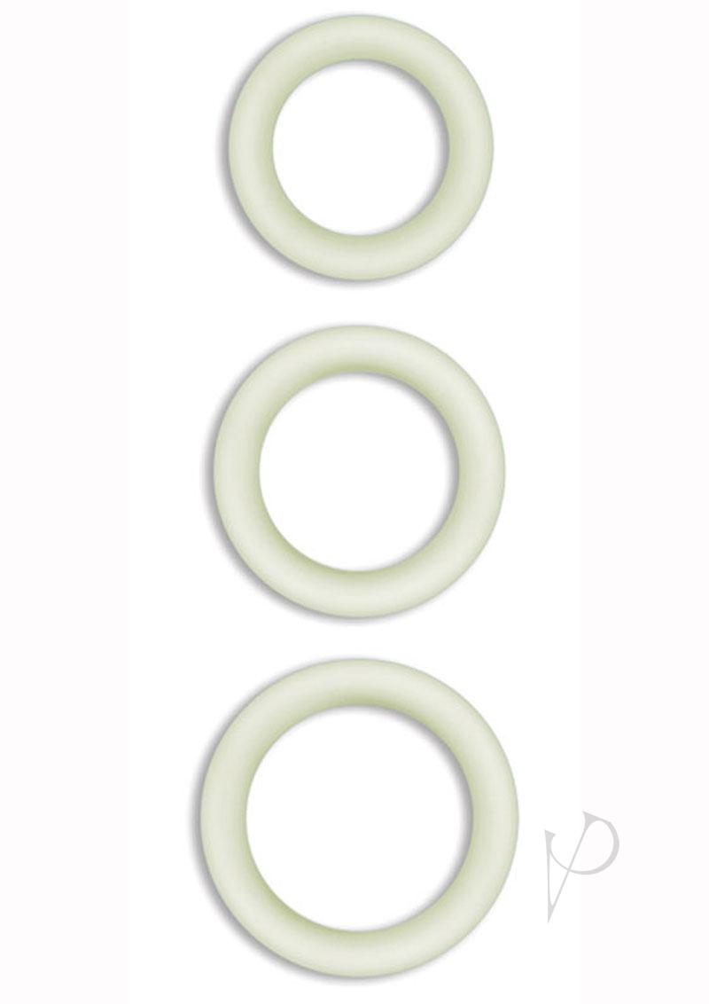Firefly Halo Small Silicone Cock Ring Glow In The Dark - Clear