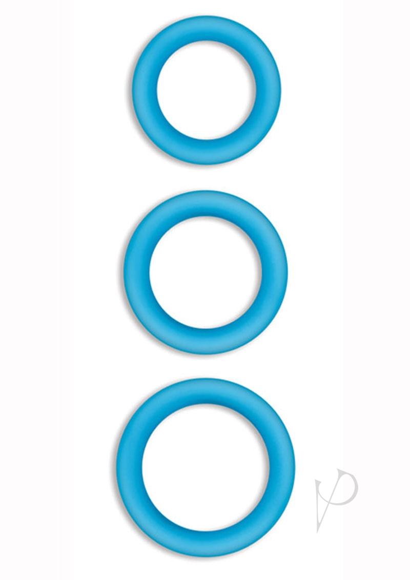 Firefly Halo Small Silicone Cock Ring Glow In The Dark - Blue