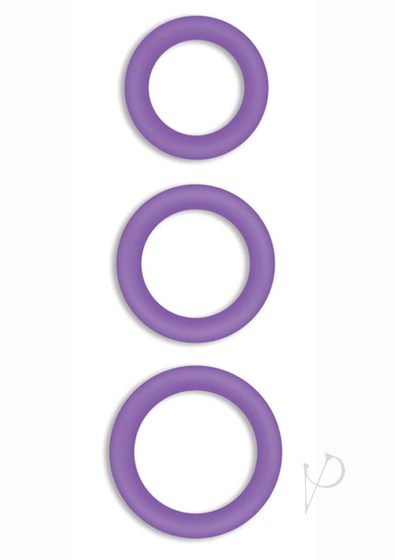 Firefly Halo Medium Silicone Cock Ring Glow In The Dark -Purple