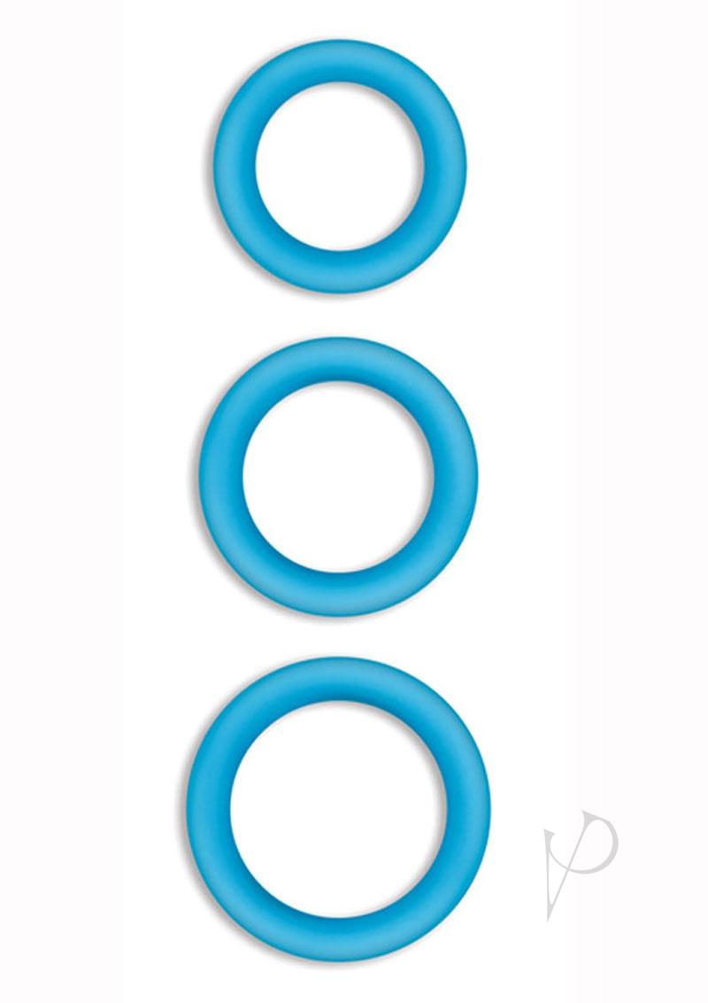 Firefly Halo Medium Silicone Cock Ring Glow In The Dark - Blue