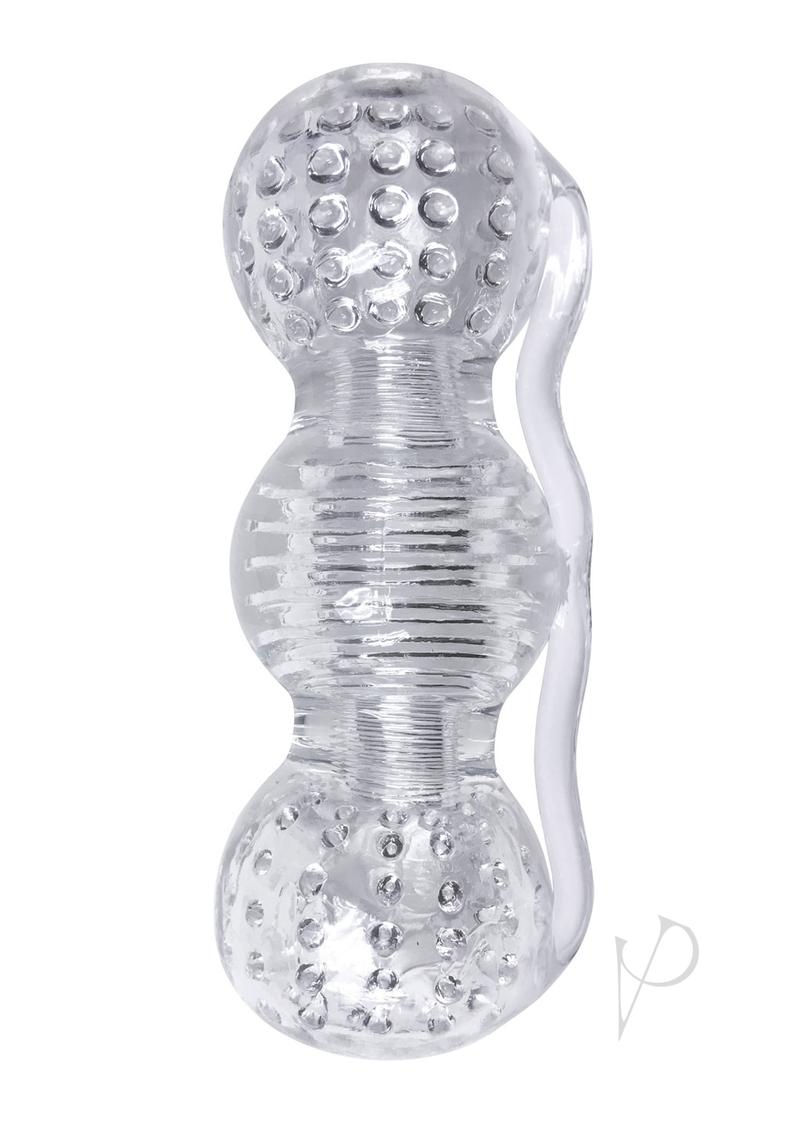 The 9`s - Clear Stroke Threeway Masturbator 5.75in - Clear