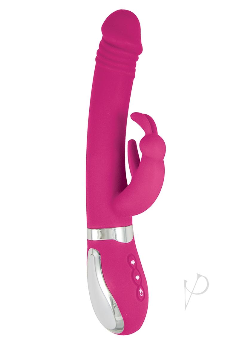 Energize Heat Up Bunny 2 Rechargeable Silicone Warming Rabbit Vibrator - Pink