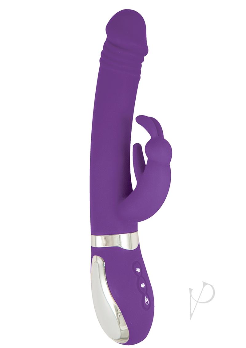 Energize Heat Up Bunny 2 Rechargeable Silicone Warming Rabbit Vibrator - Purple