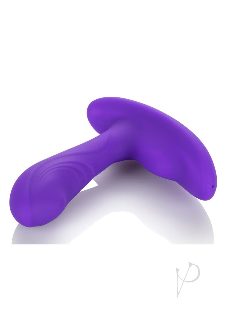 Pinpoint Pleaser Silicone Rechargeable Vibrator with Remote Control - Purple