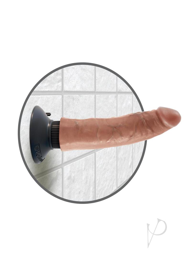 King Cock Vibrating Dildo 7in - Caramel