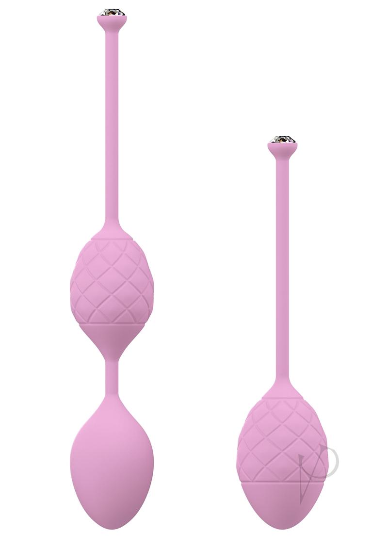 Pillow Talk Luxurious Pleasure Balls Silicone Kegel Balls- Pink