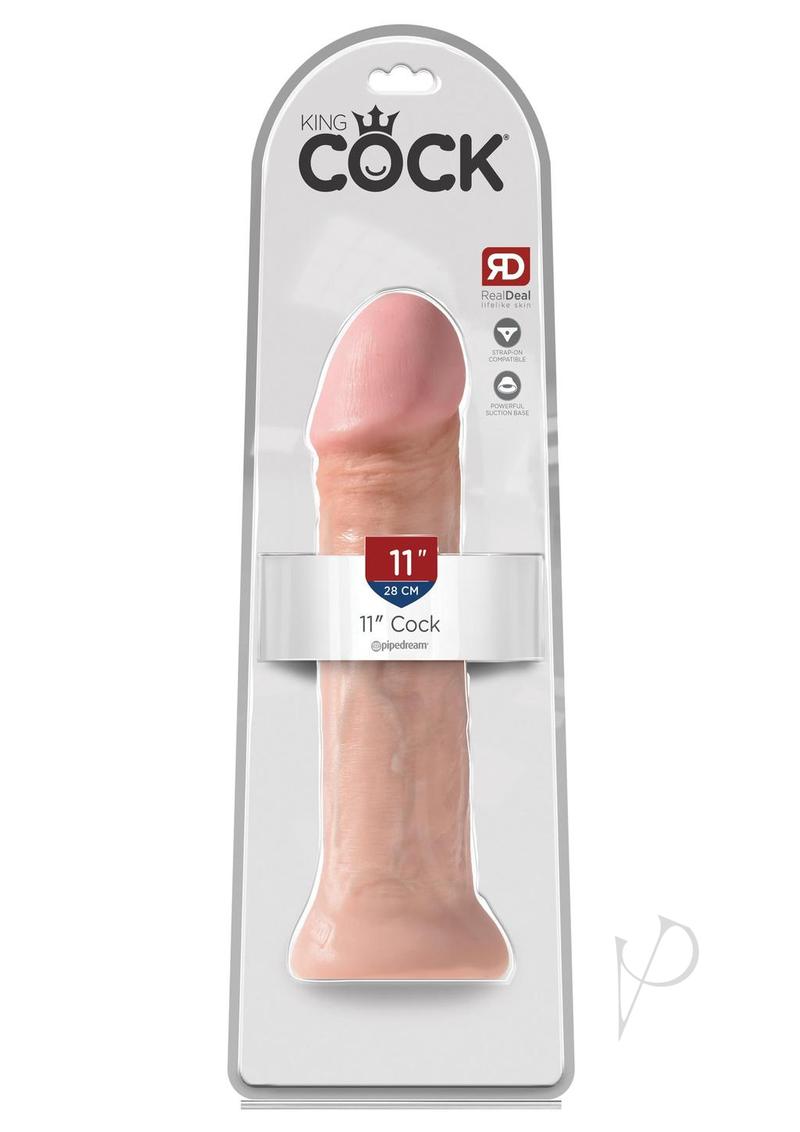 King Cock Realistic Dildo 11in - Vanilla