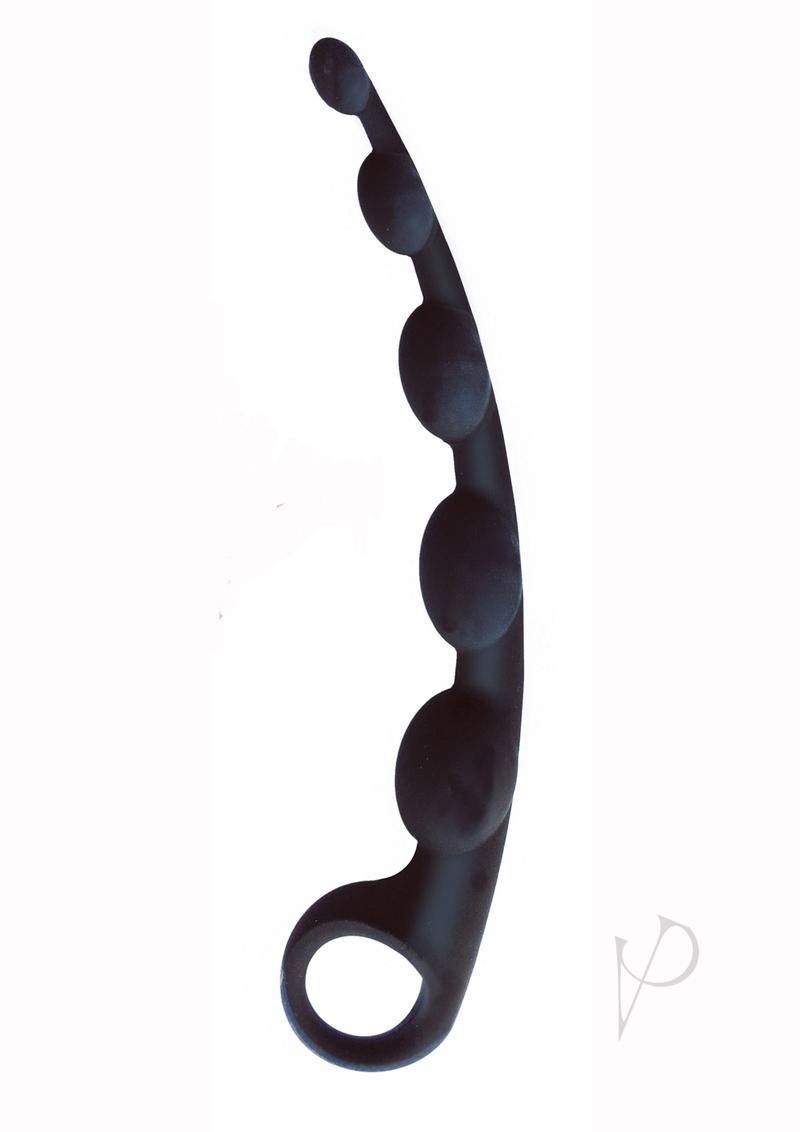 The 9`s - S-Curves Silicone Anal Beads - Black