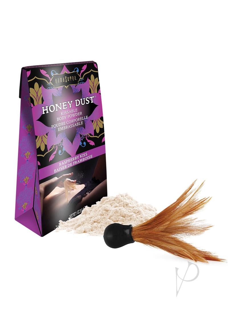 Kama Sutra Honey Dust Kissable Body Powder Raspberry Kiss 1oz