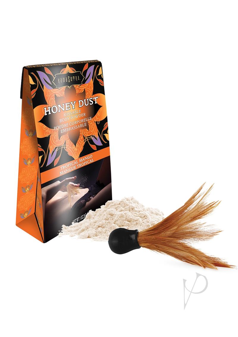 Kama Sutra Honey Dust Kissable Body Powder Tropical Mango 1oz