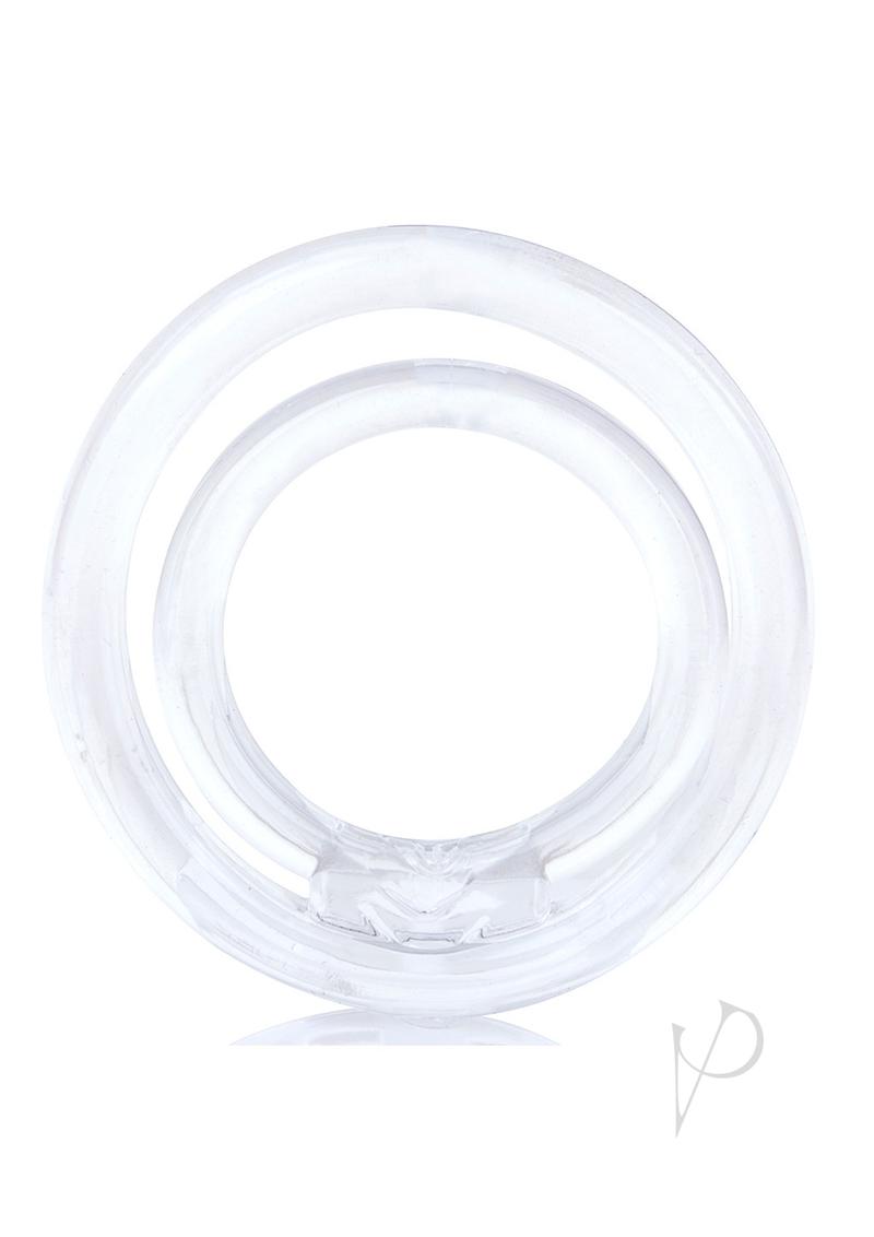 RingO 2 Stretchy Cock Ring with Testicle Sling - Clear