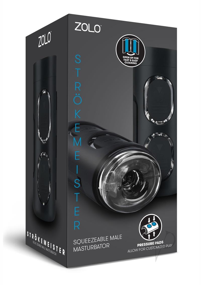 ZOLO Strökemeister Squeezable Masturbator - Clear/Black
