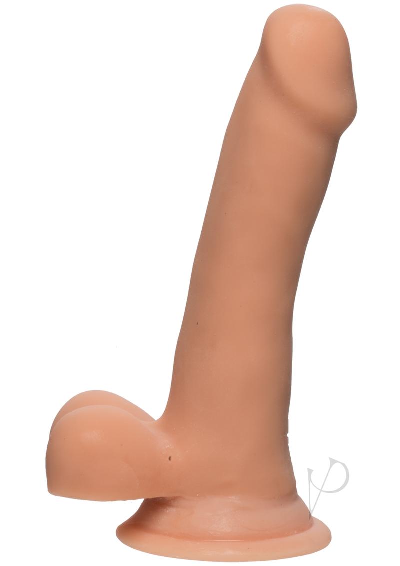 The D Slim D Ultraskyn Dildo with Balls 6.5in - Vanilla