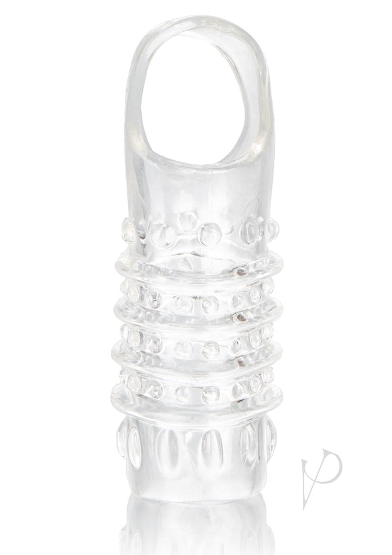 Stimulation Enhancer Textured Penis Sleeve 4.25in - Clear