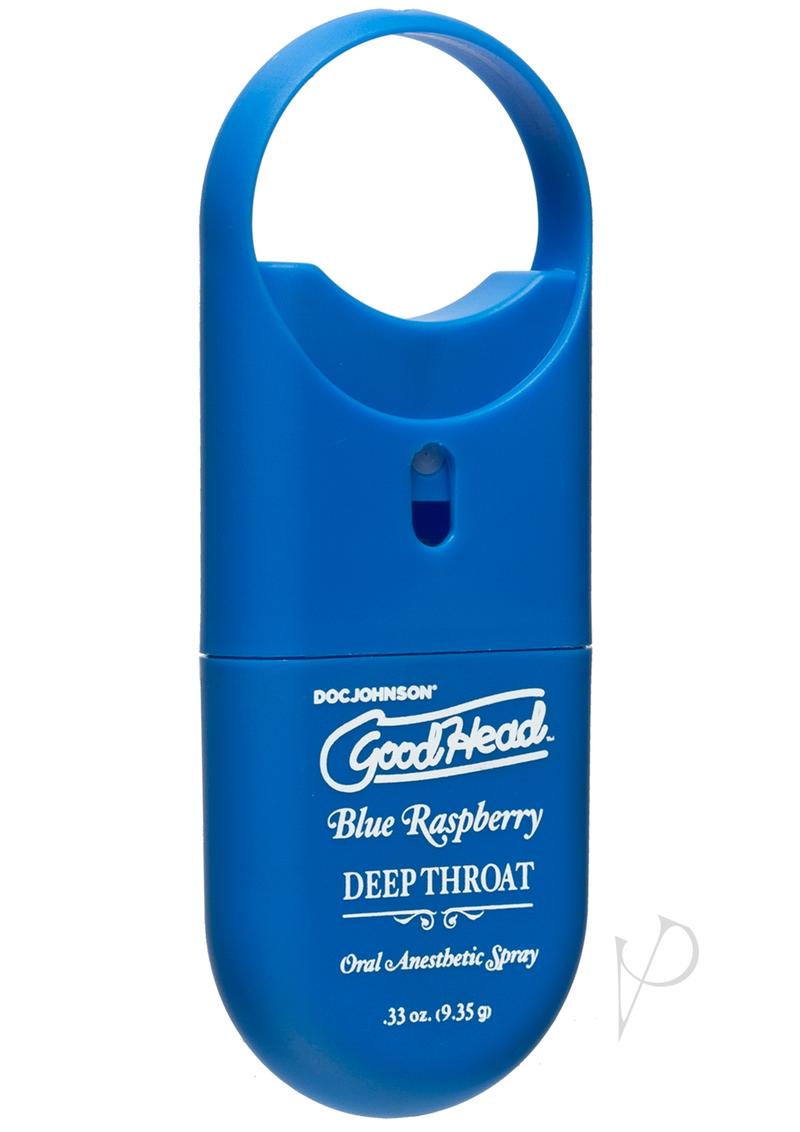 GoodHead Deep Throat To-Go Oral Anesthetic Spray - Blue Raspberry .30oz