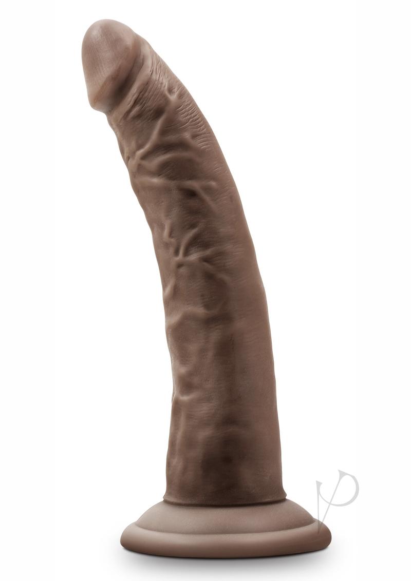 Dr. Skin Silver Collection Dildo with Suction Cup 7.5in - Chocolate