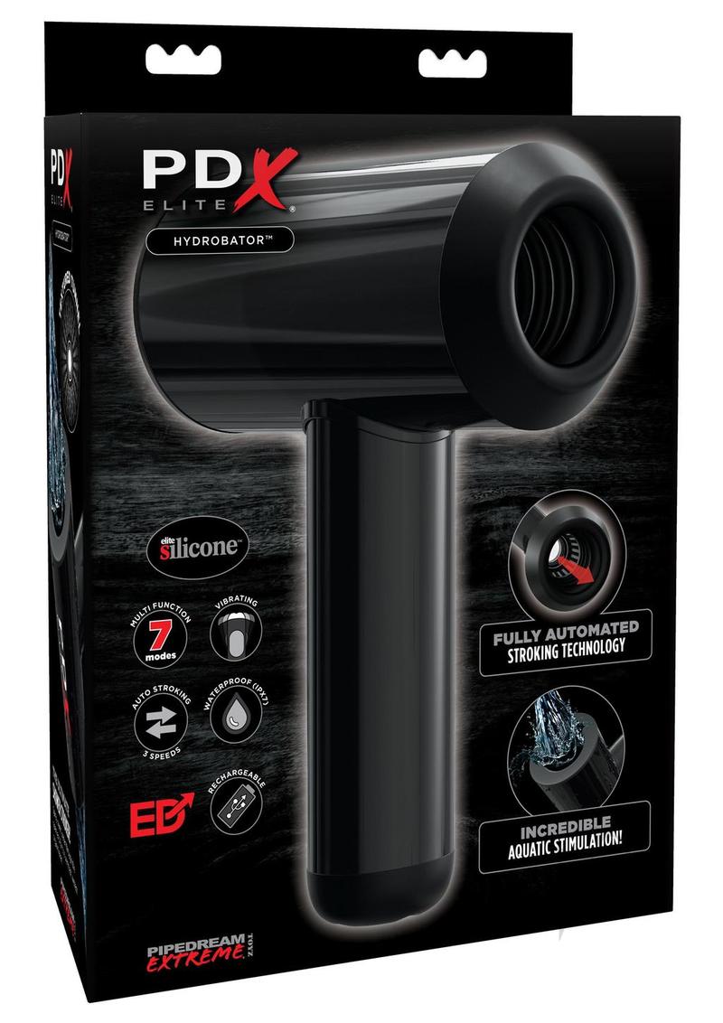PDX Elite Rechargeable Hydrobator Masturbator - Black
