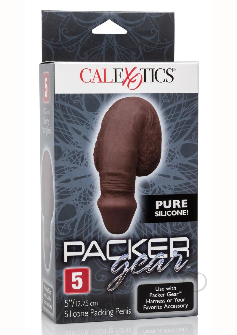 Packer Gear Silicone Packing Penis 5in - Chocolate